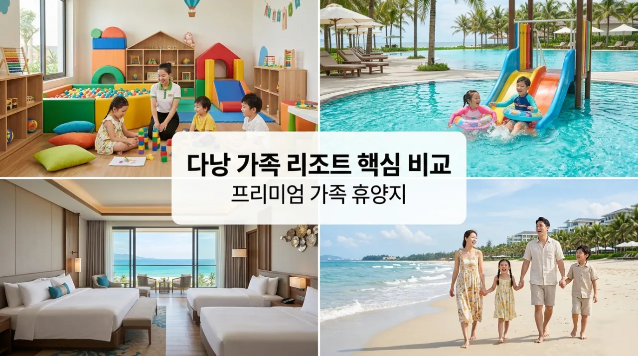 다낭 가족 리조트 키즈클럽 아이 수영장 패밀리룸 비교 추천