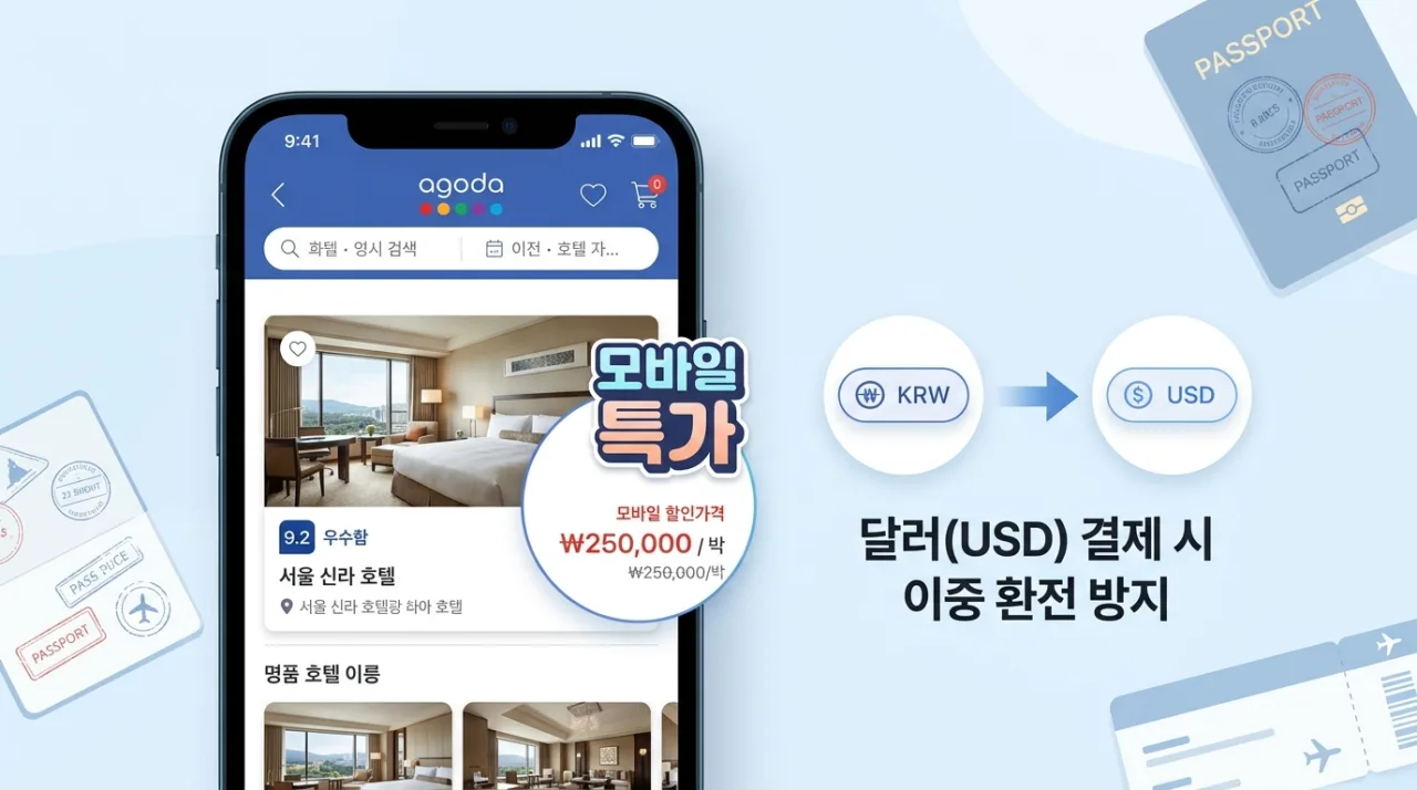 아고다 앱 모바일 전용 특가 숙소 검색