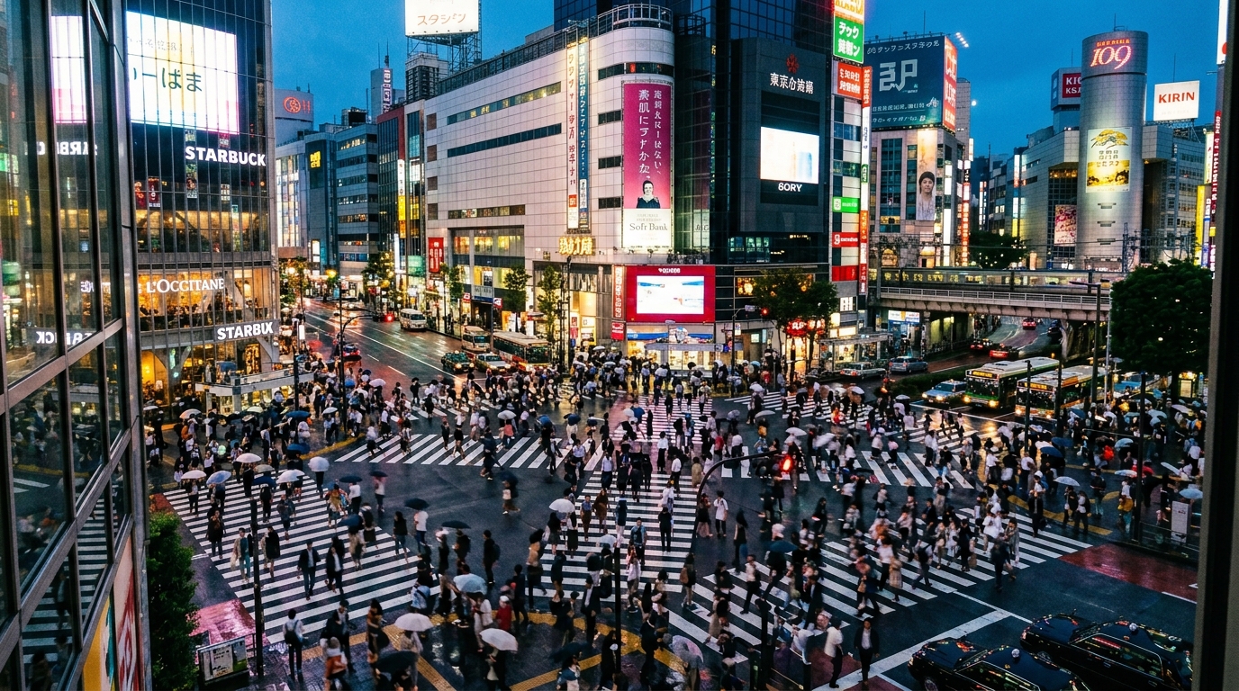 3박 4일 해외여행 추천 여행지 일본 도쿄 시부야 교차로