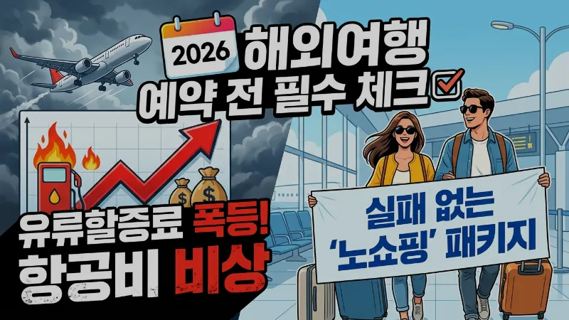 2026년 해외여행 패키지 예약 전 필수 체크 – 유류할증료 폭등 시대, 노쇼핑 패키지 고르는 법