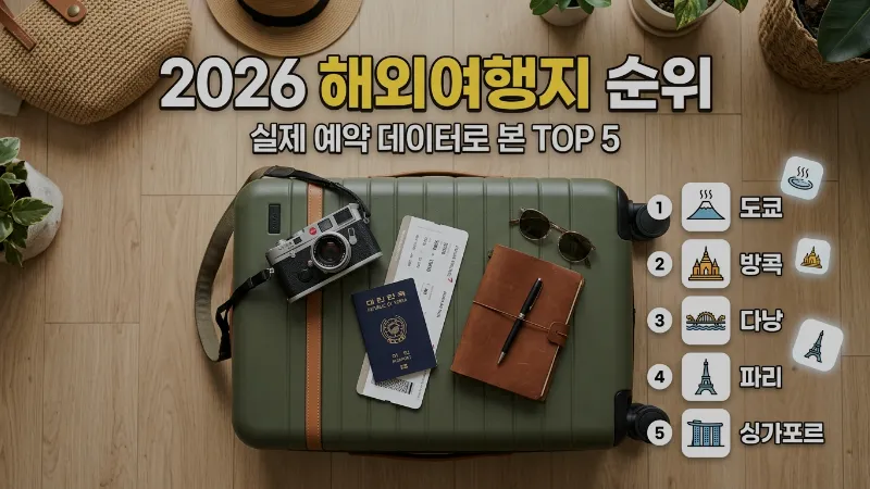 해외여행지 어디로 갈지 모르겠다면 — 2026년 실제 예약 데이터로 본 순위