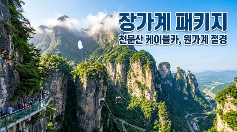 장가계 패키지 천문산 케이블카 원가계 절경