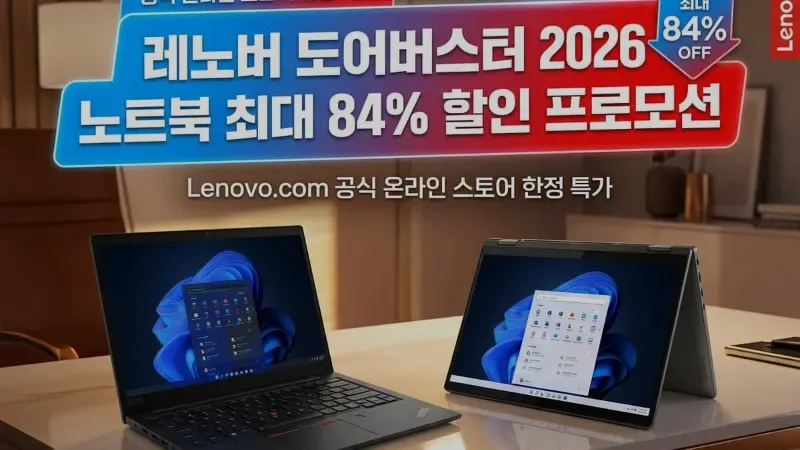 레노버 도어버스터 최대 84% 할인받는 법 - Lenovo.com 엄선 제품 프로모션 총정리